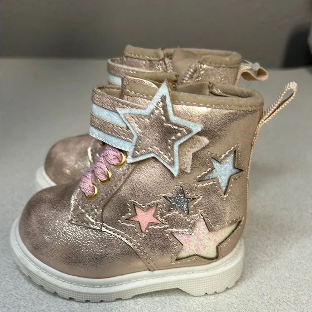Kickers Kids' Brown Boots with White Soles